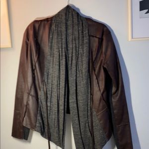 Alysi faux leather jersey lined jacket made Italy